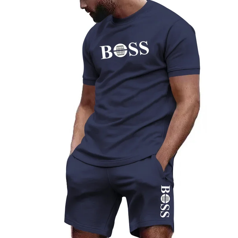 Running Gear Men - Setelan Olahraga Pria Dua Potong Bahan