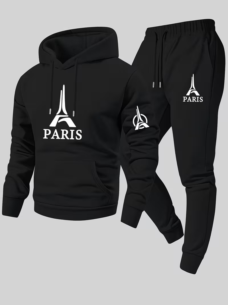 Running Gear Winter Men - Setelan Dua Potong Kasual Urban Pria