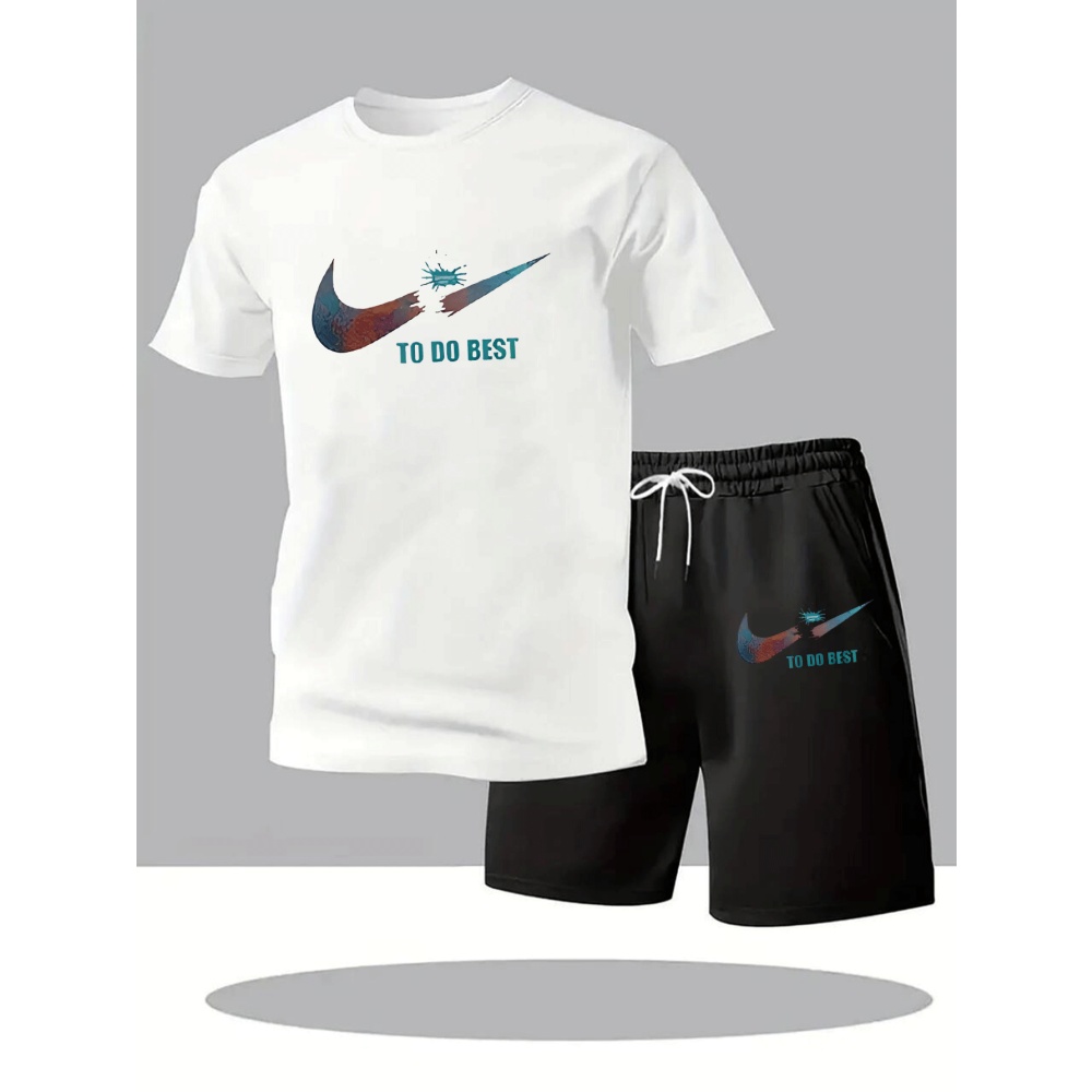Running Gear Men - Pakaian Olahraga Musim Panas Baru Setelan