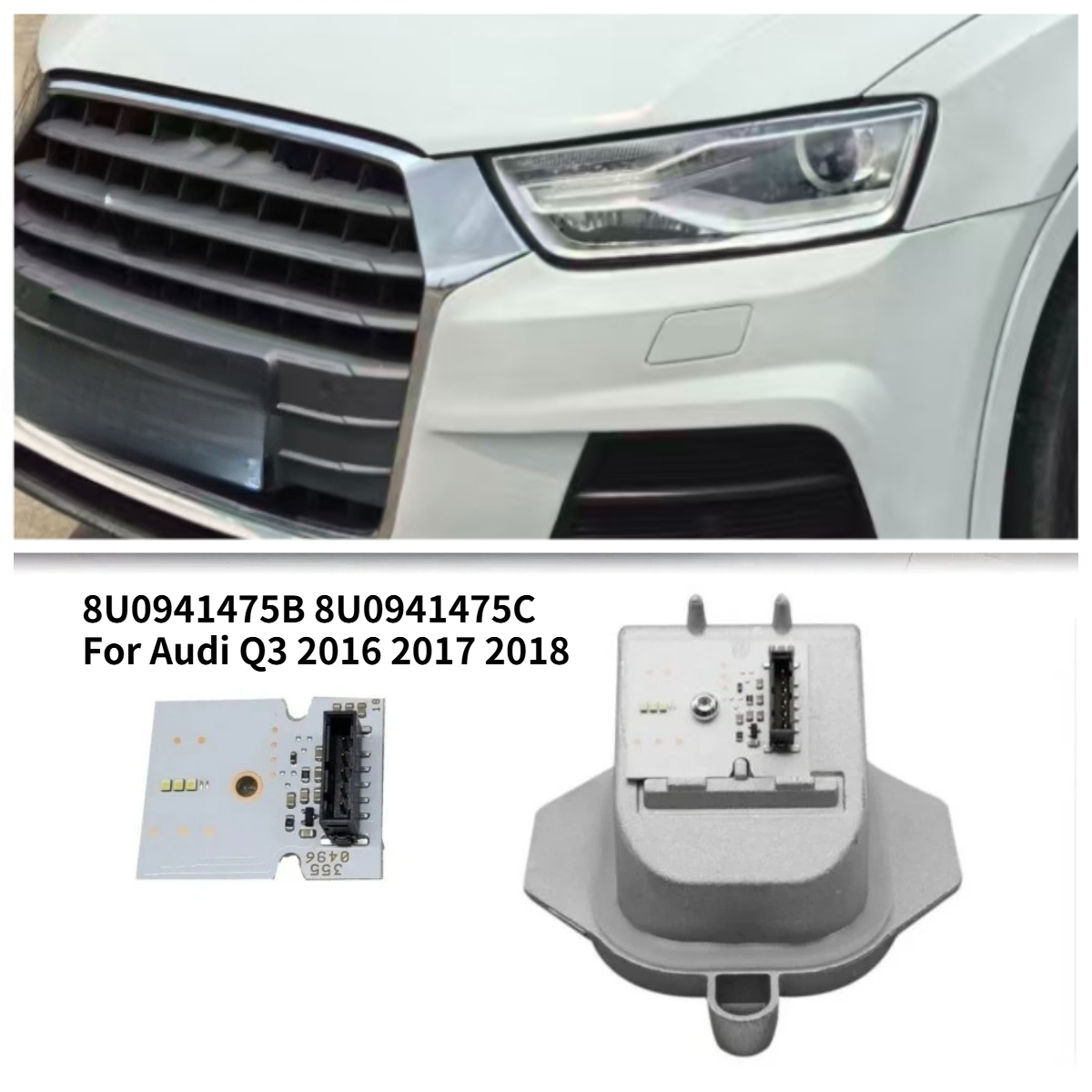 Running Headlamp Led - 8U0941475B 8U0941475C Modul LED DRL Putih