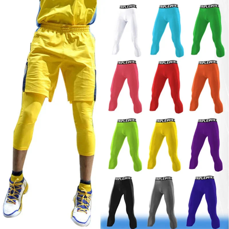 Running Gear Men - Celana ketat lari Capri GYM pria