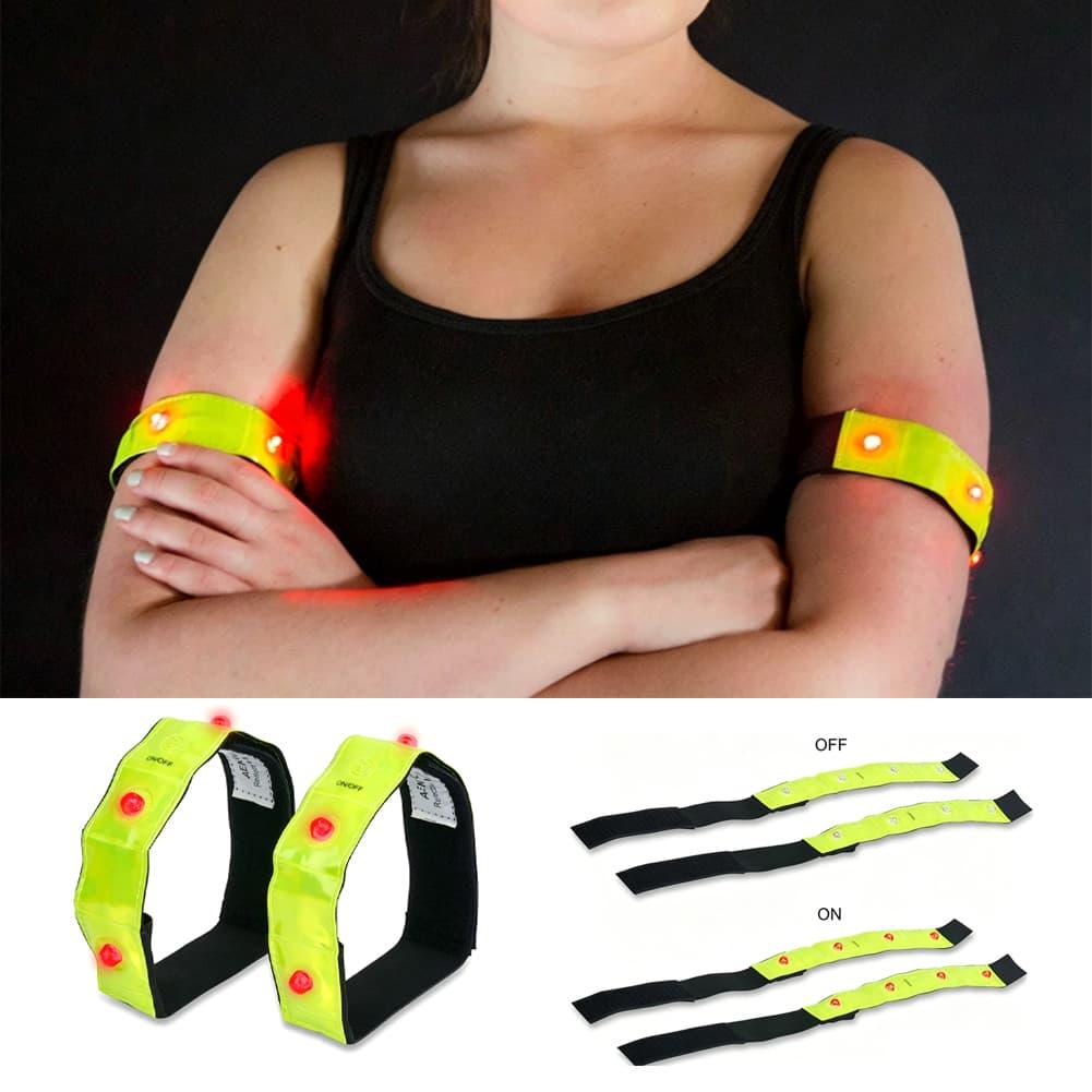 Running Visibility Gear - Gelang Reflektif LED Dengan Mode Lampu