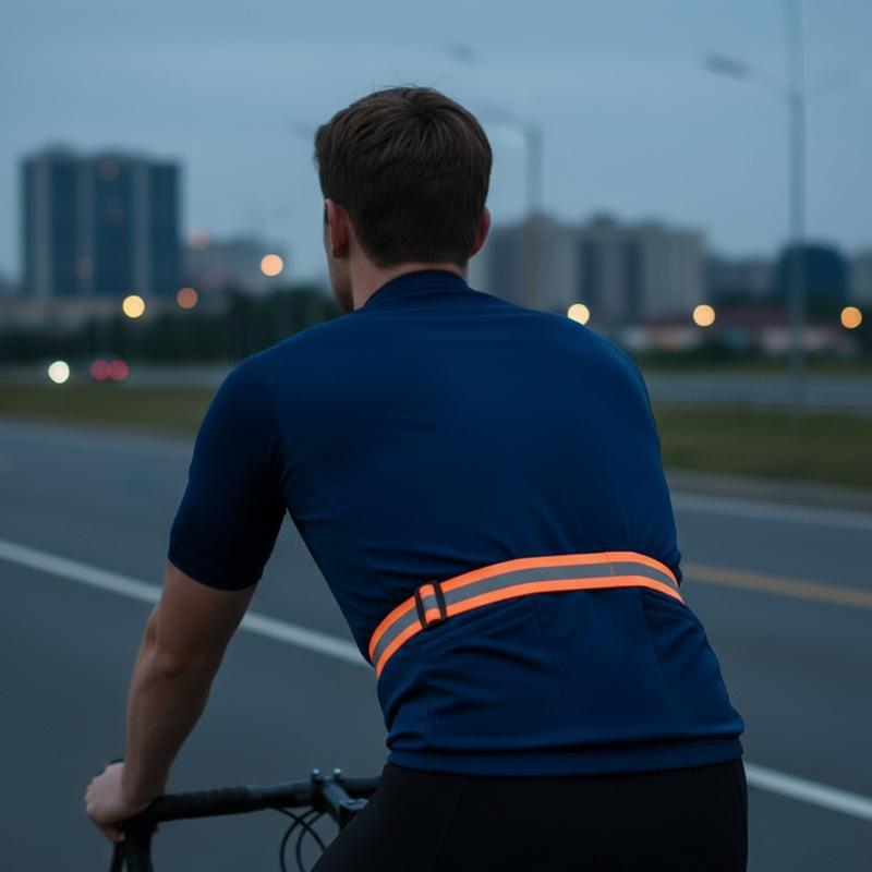 Running Visibility Gear - Sabuk Reflektif Elastis yang Dapat Disesuaikan