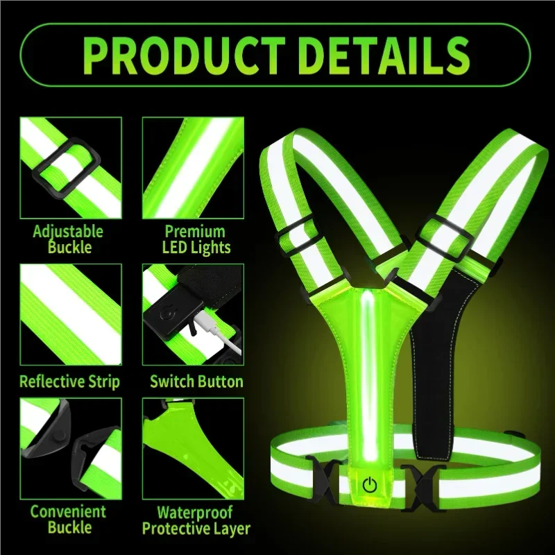 Rompi Reflektif LED untuk Lari - Reflective Running Gear Vest ulasan dan harga