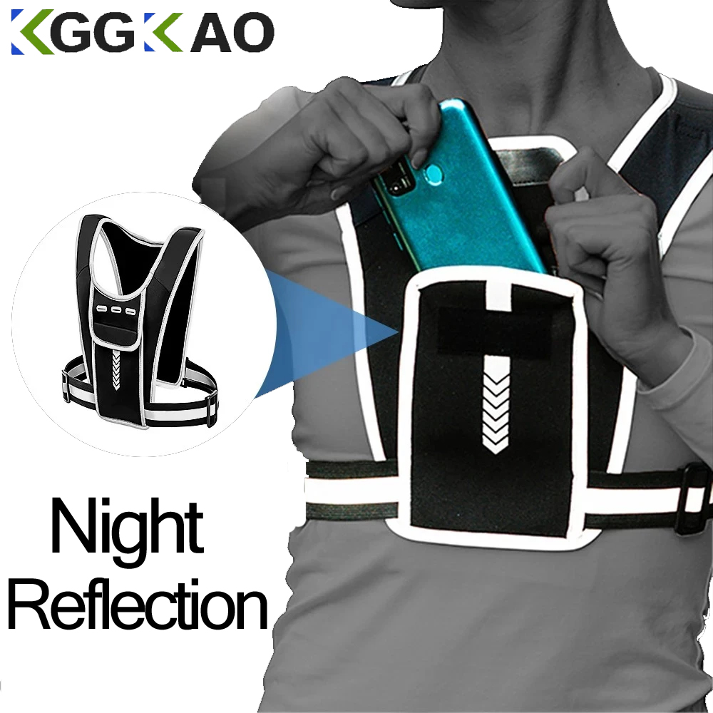 Wadah ponsel untuk pria wanita - Reflective Running Gear Vest ulasan dan harga