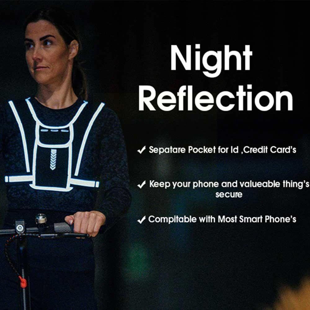Wadah ponsel untuk pria wanita - Reflective Running Gear Vest ulasan dan harga